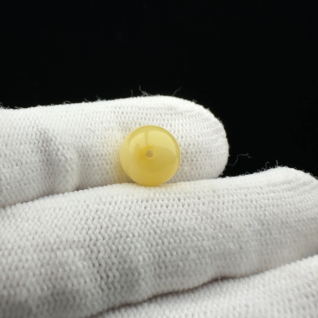 A3785天然原矿蜜蜡单珠10.4mm支持复检