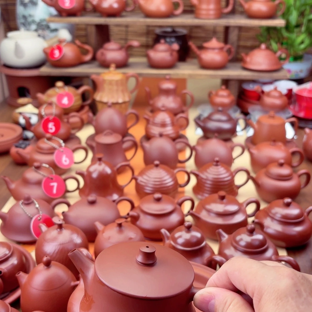 紫砂茶壶云柱105 C c手拉