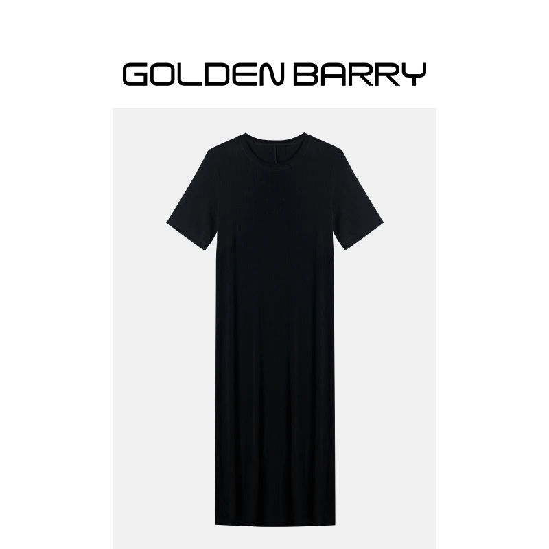 GOLDENBARRY|301261简约显瘦垂感醋酸连衣裙