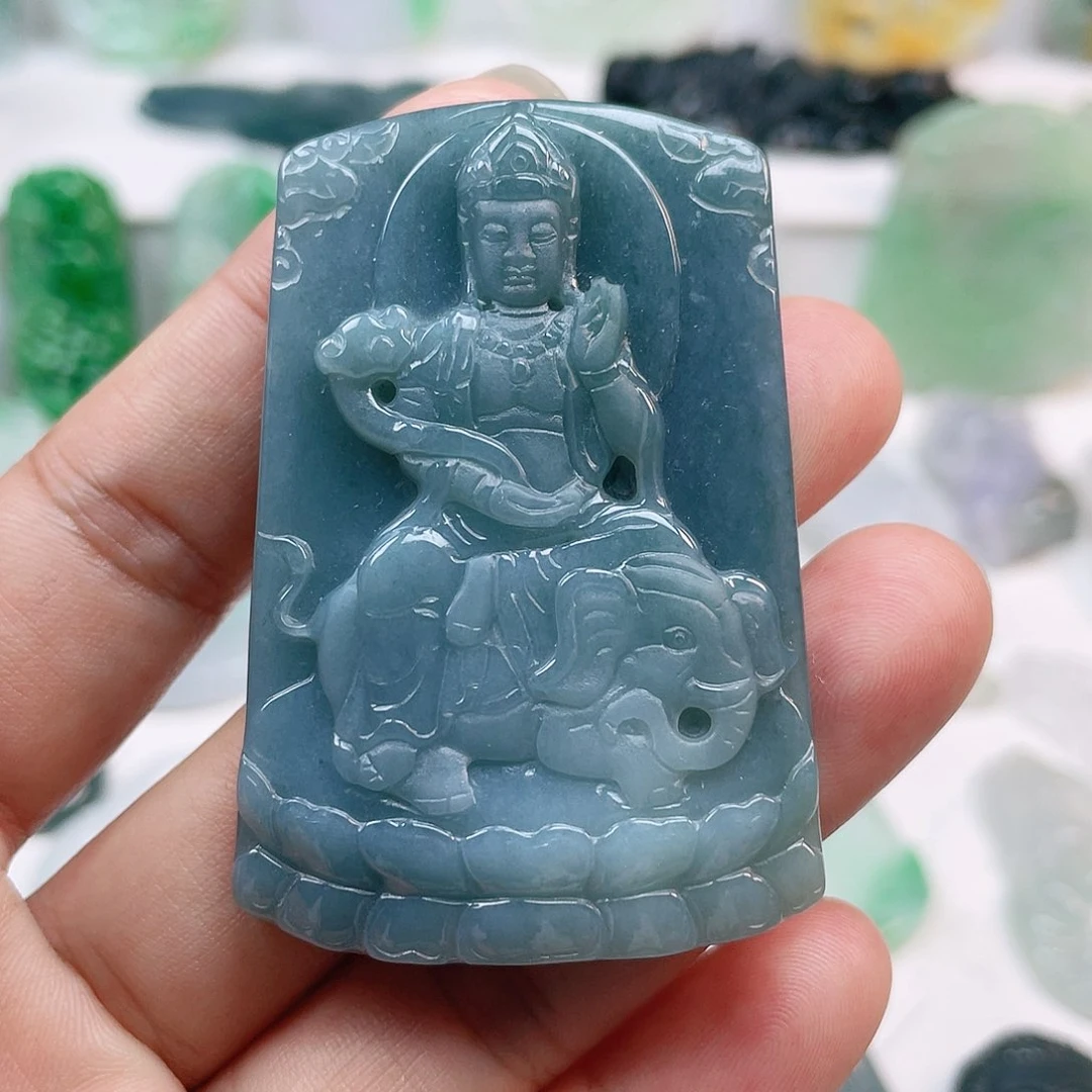 翡翠颈饰未镶嵌普贤