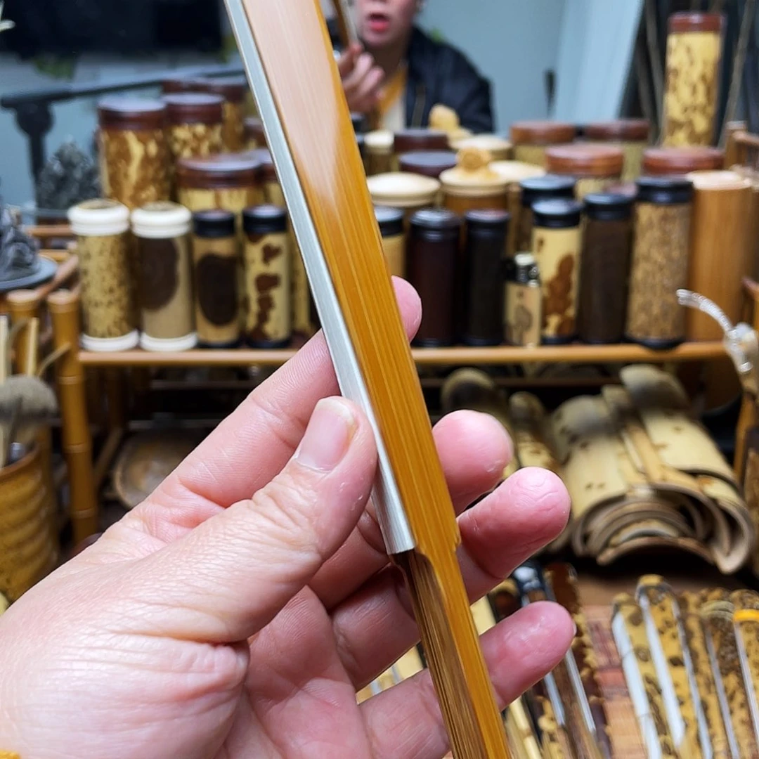 茶**后老玉竹双合青折扇大哥拍下