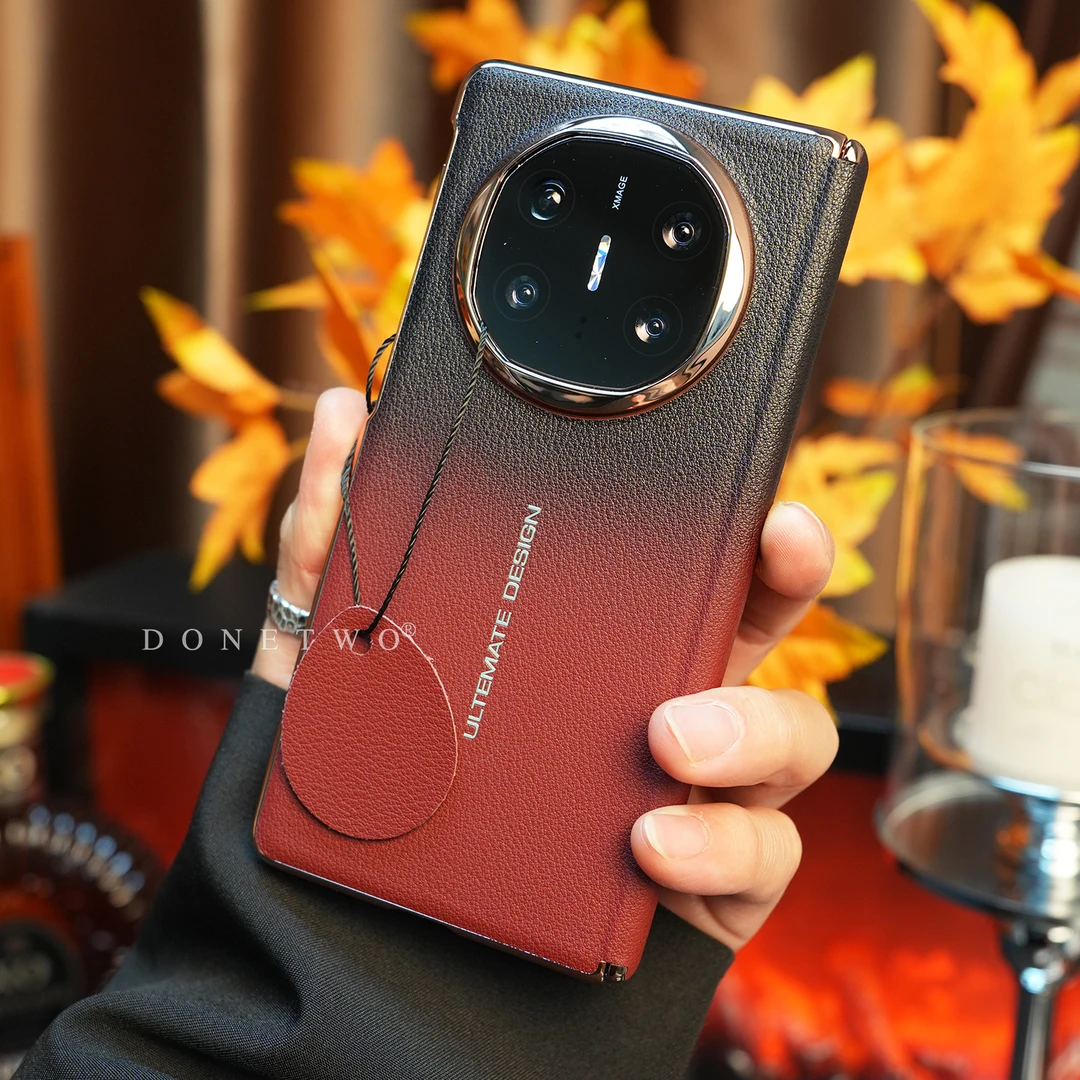 适用渐变真皮华为mateX7手机壳牛皮X67单中轴皮革Matex5X3典藏版