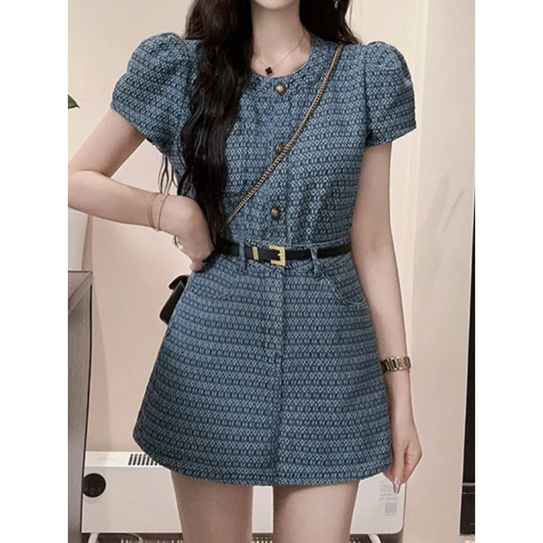 高级港风小个子套装2025夏季新款炸街时尚牛仔上衣+短裤两件套女