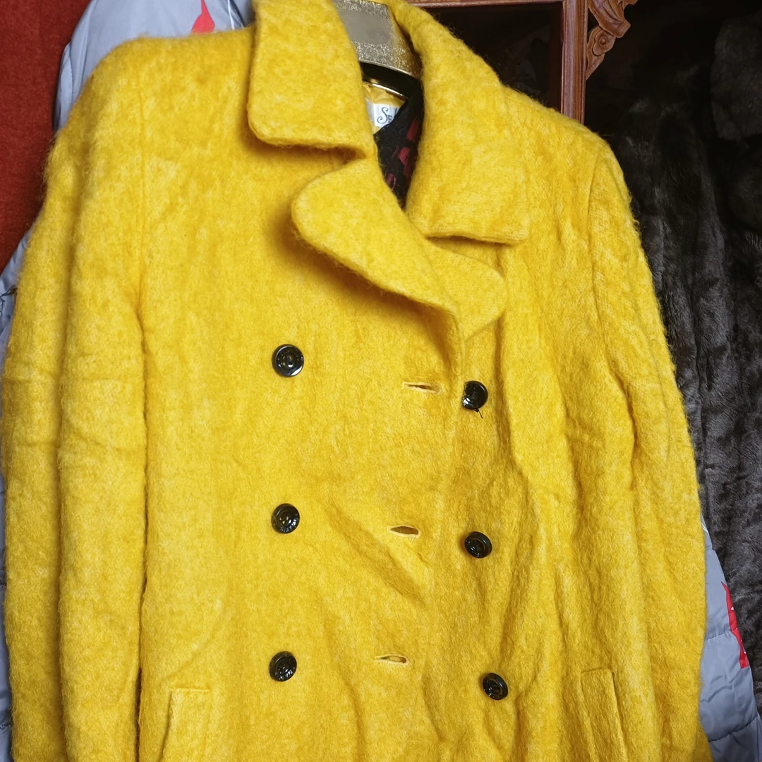 冬款宽松型长款毛呢大衣韩版气质长袖百搭呢子外套女纯色