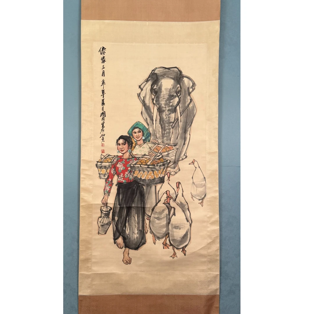 S-20617 史国良 人物立轴 136*68cm