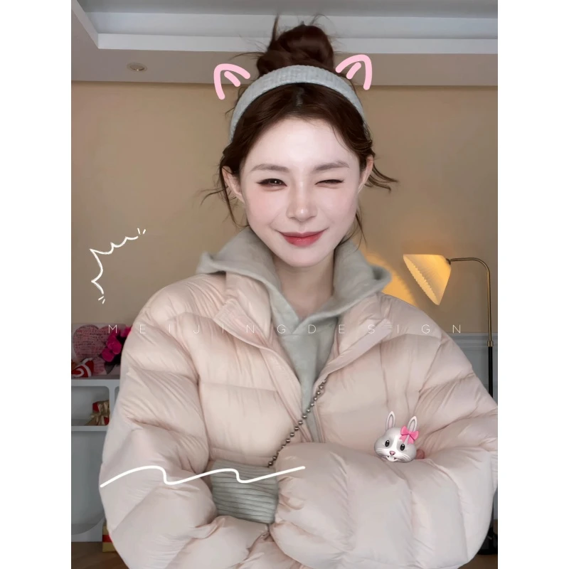 韩系运动感针织连帽毛衫上衣裤子套装叠穿棉服外套秋冬