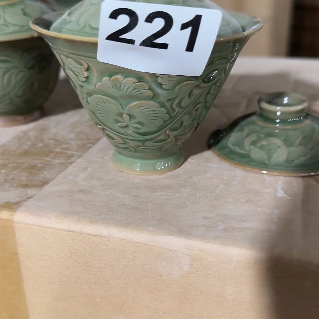 ****耀州窑手工盖碗瑕疵不退换