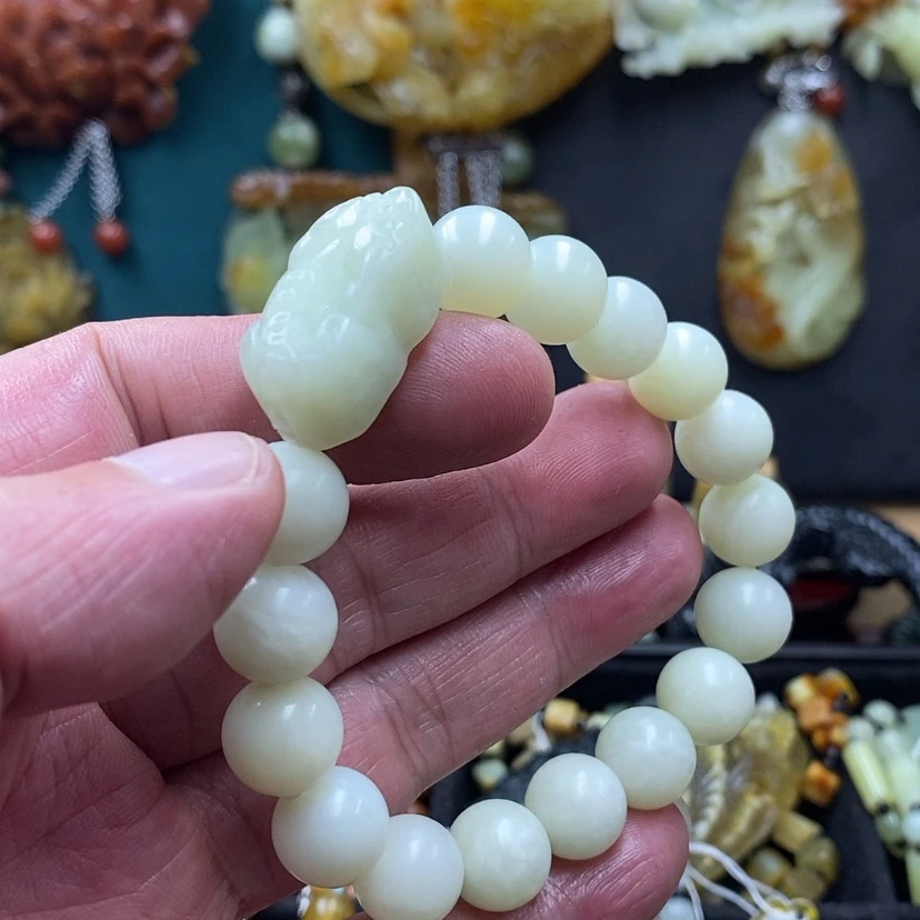 【闪购商品】蛇纹石玉手链未镶嵌