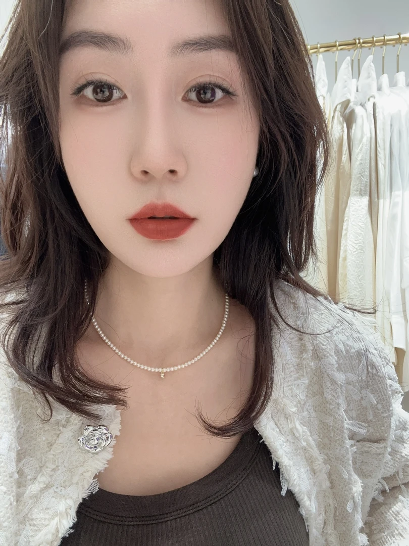 女气质百搭简约高级感小米珠锁骨链