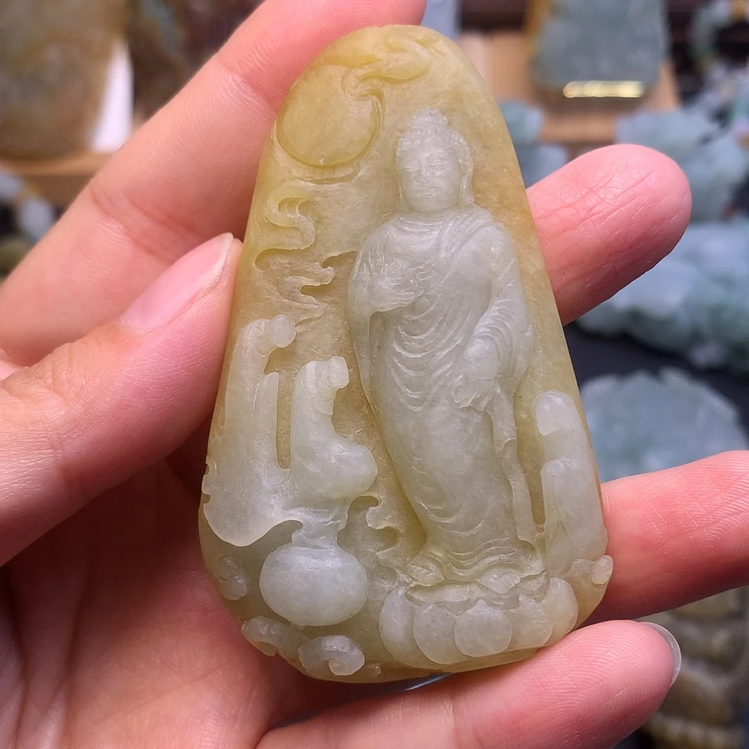 定制翡翠未镶嵌阿弥陀佛