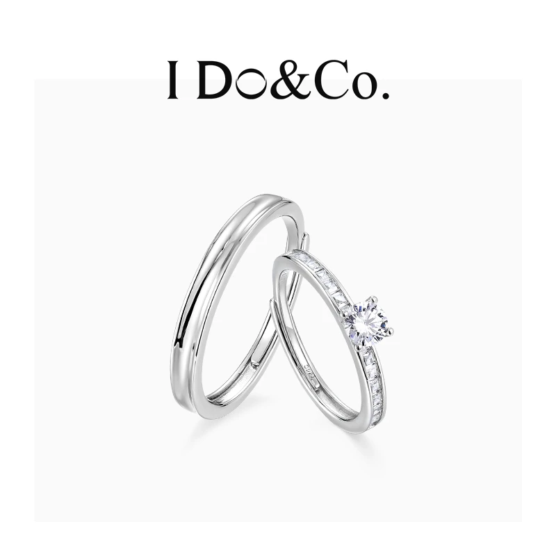 I Do&Co. 925银戒指 盟誓情侣对戒 轻奢小众高级款生日礼物送女友