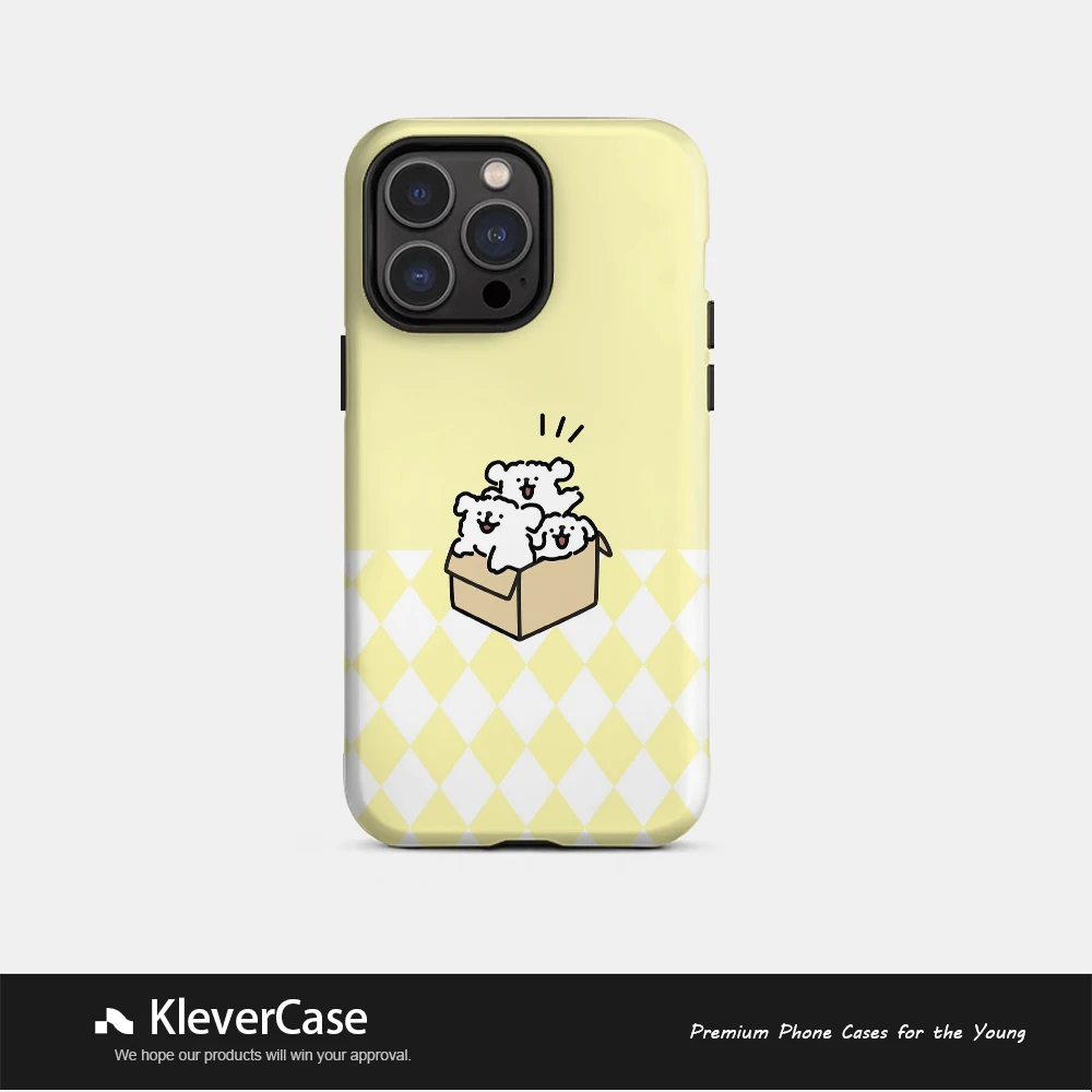 一箱线条小狗二合一菲林壳苹果使用16pro/华为/小米15/vivo手机壳