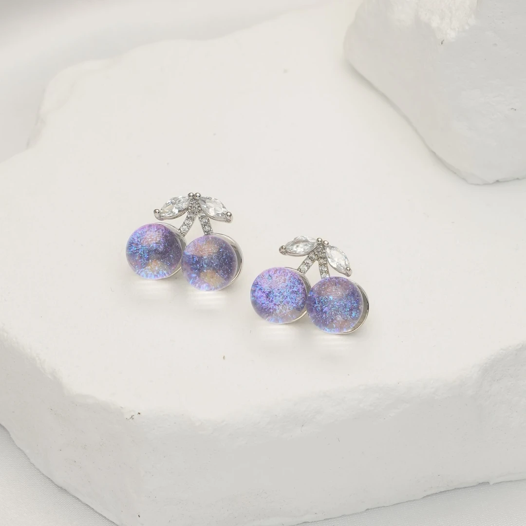 时尚百搭精致可爱甜美清新气质轻奢耳饰珠宝少女风925银铜合金琉