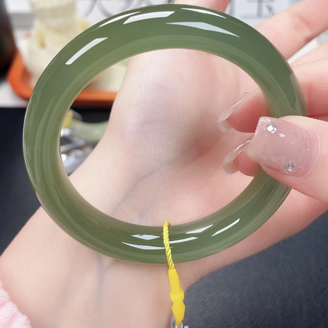 和田玉未镶嵌手镯5455