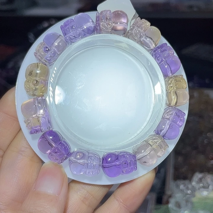 未镶嵌珠宝半成品水晶紫黄晶