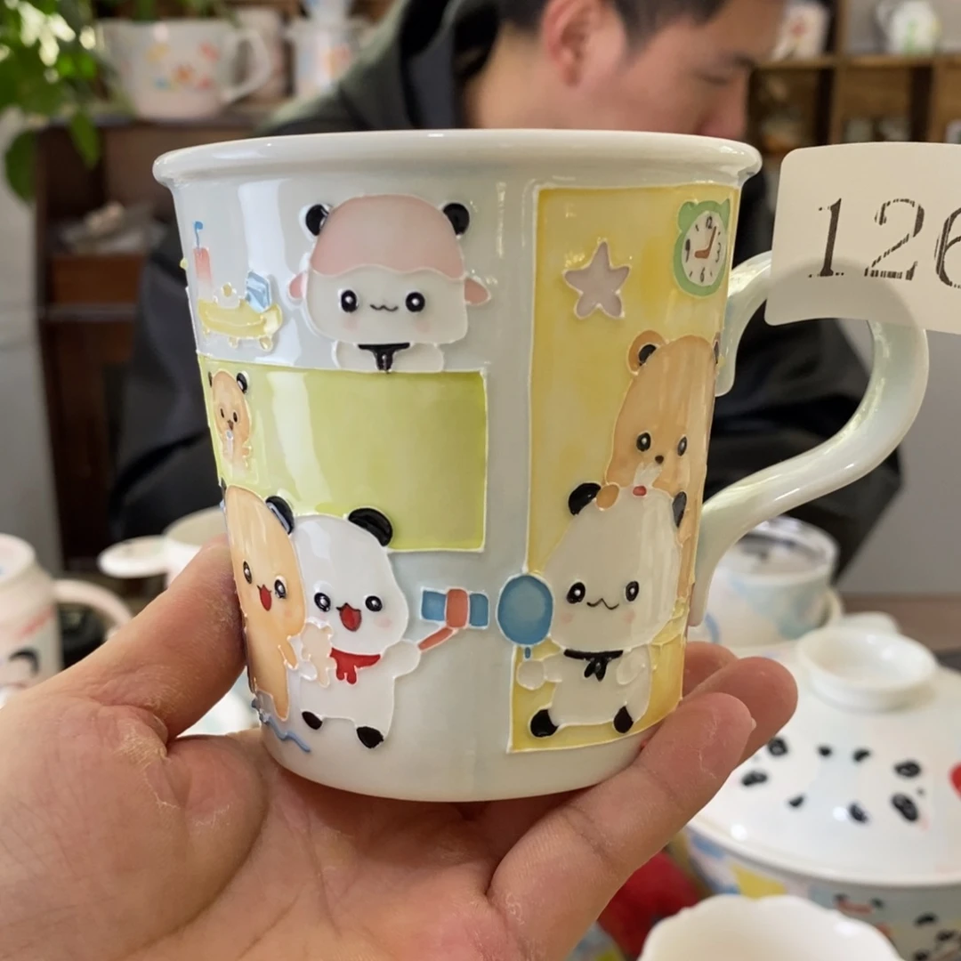 瓷片景德镇釉下彩手绘