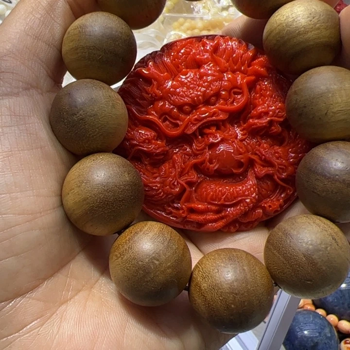 大果紫檀（缅甸花梨）红姑娘龙牌