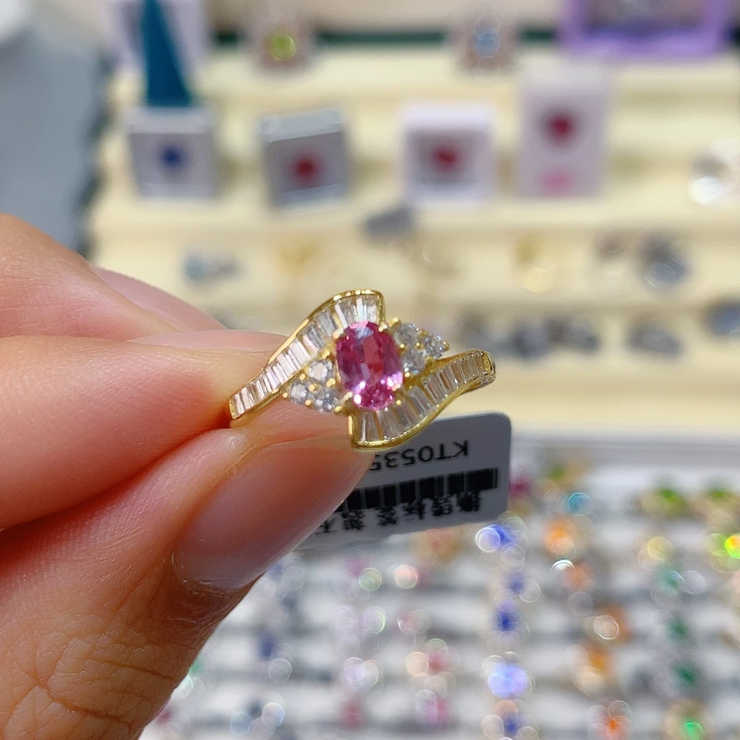 蓝宝石戒指戒指银S925镶嵌