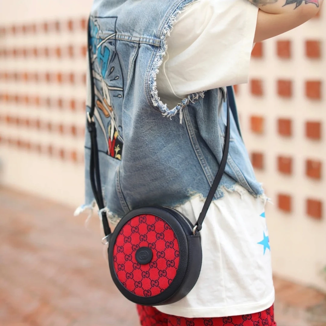 95新 GUCCI/古驰 95新gucci红色情人节限量款圆饼85551119