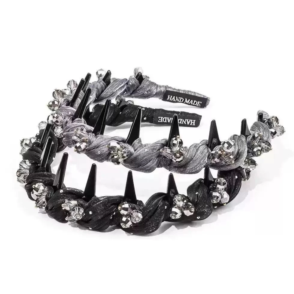 甜美气质瑞丽风时尚镶钻通用发饰可爱发箍重工编织