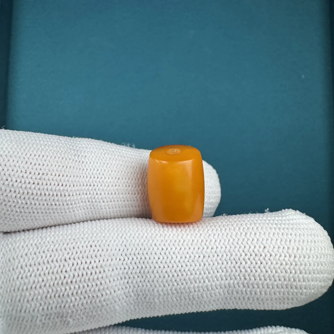 K1487天然原矿蜜蜡 老蜡马蹄珠12.2*17mm支持复检假一罚十