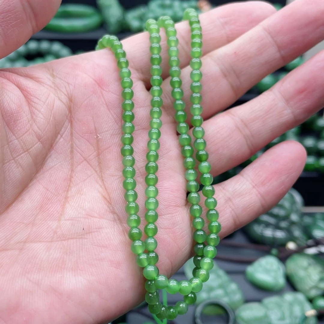 和田玉（碧玉）未镶嵌手链