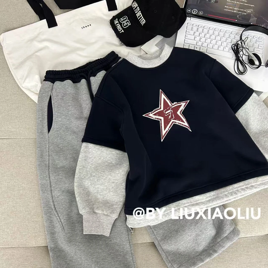 杭州六小六正版BY LIUXIAOLIU秋冬季儿童加绒卫衣17709