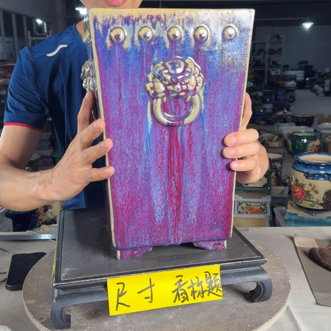 一风堂石湾花盆 内17*31盆口收缩缝隙