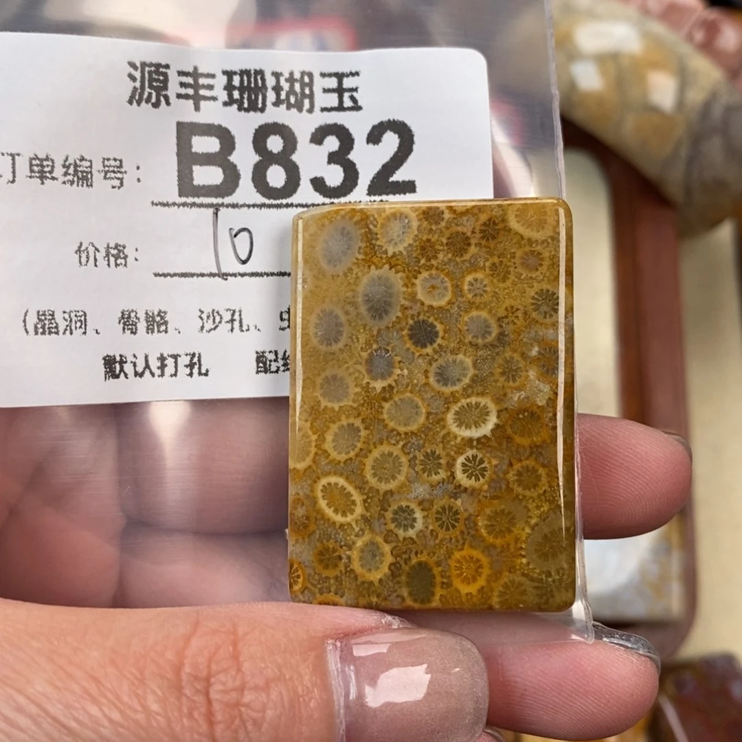 硅化玉颈饰未镶嵌火*人