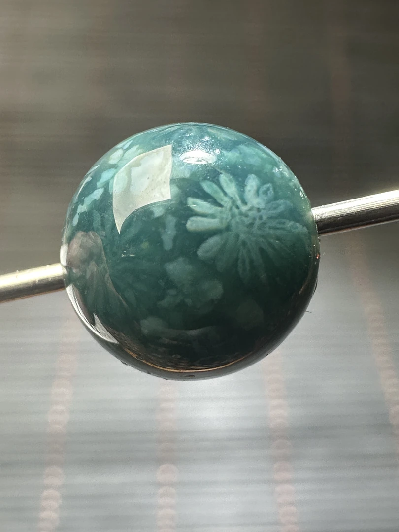 珊瑚玉10mm单珠天然花纹随机发货