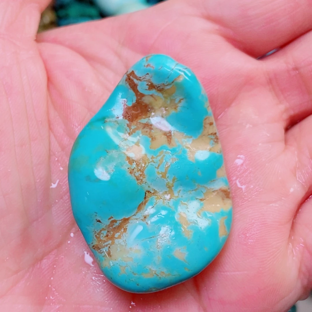 绿松石未镶嵌挂件绿松石