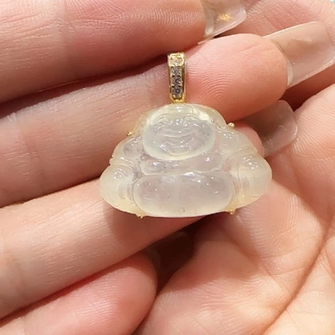 翡翠银S925镶嵌吊坠(不含链)