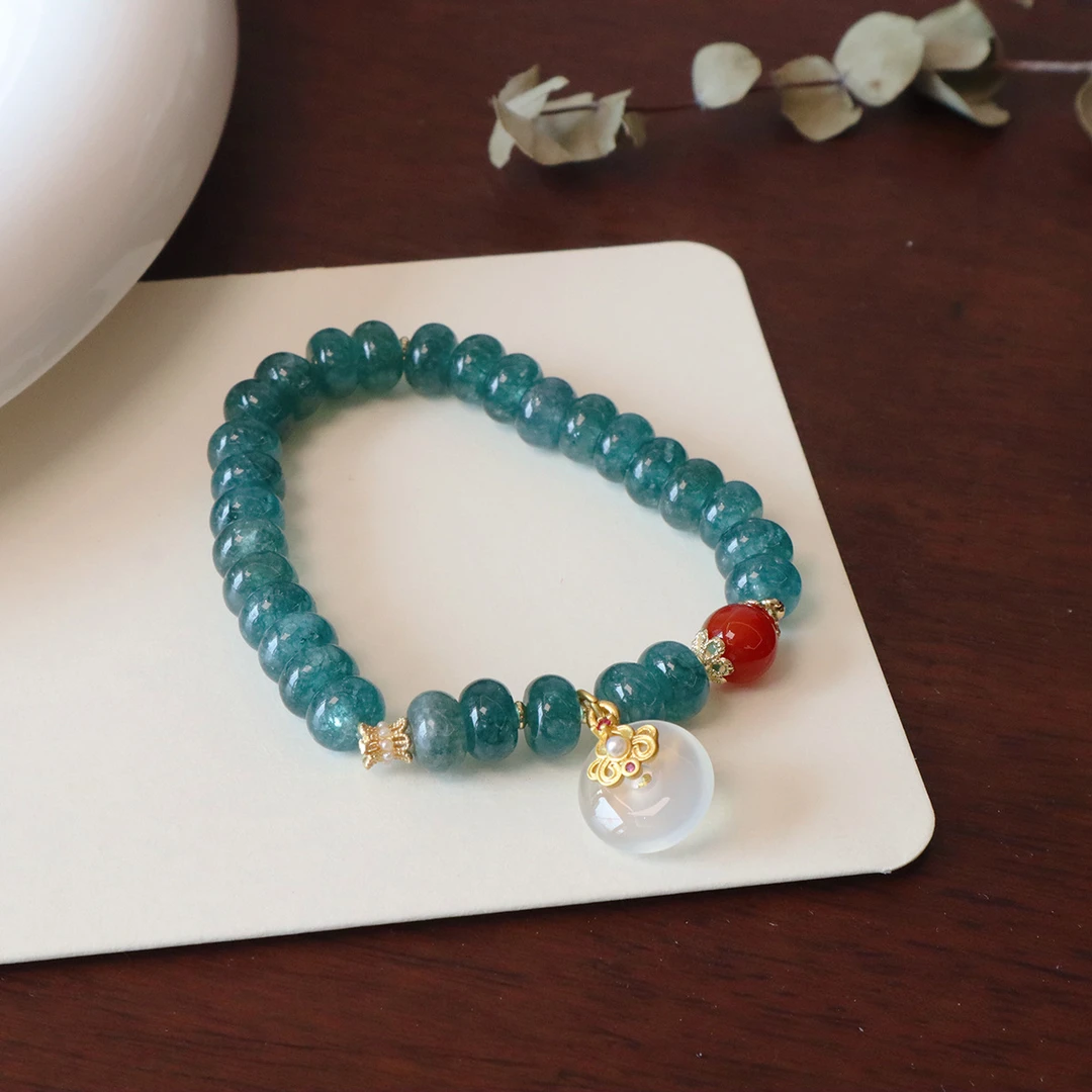 (原创设计）天然翡翠A货8mm手串手链一SC3018