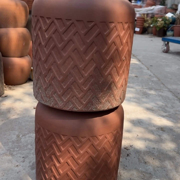 紫砂花盆口25高36宜兴紫砂粗糙