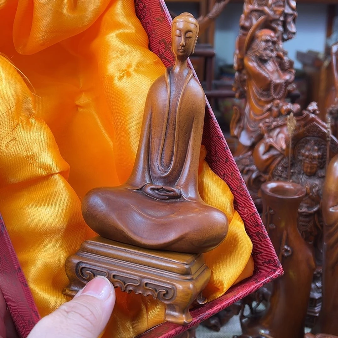 木黄杨木雕刻高度12厘米➕底座