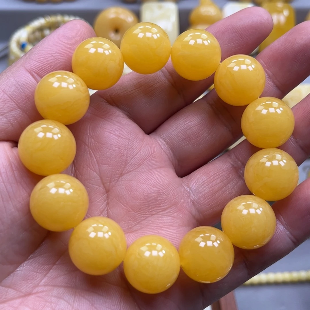 琥珀未镶嵌手链手串