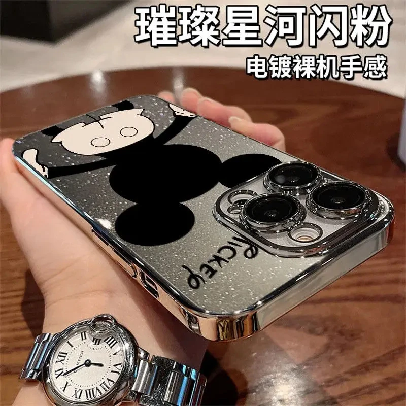 苹果1615米奇背影手机壳适用iPhone14promax高级13卡通12网红可爱