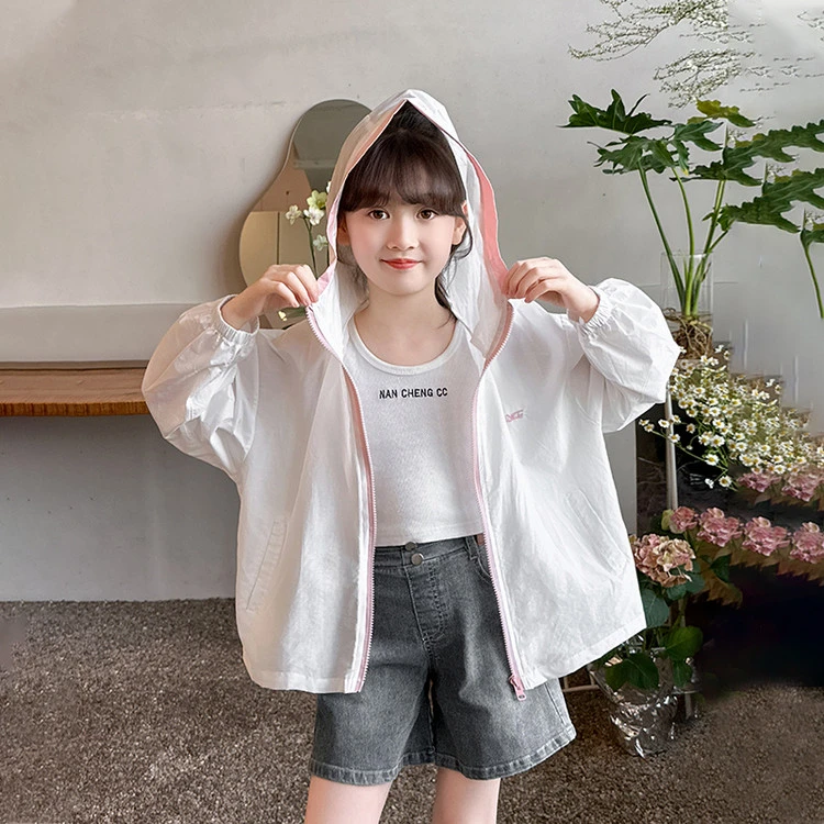 女童防晒衣夏季2025新款户外运动夏装儿童薄款速干外套女孩防晒服