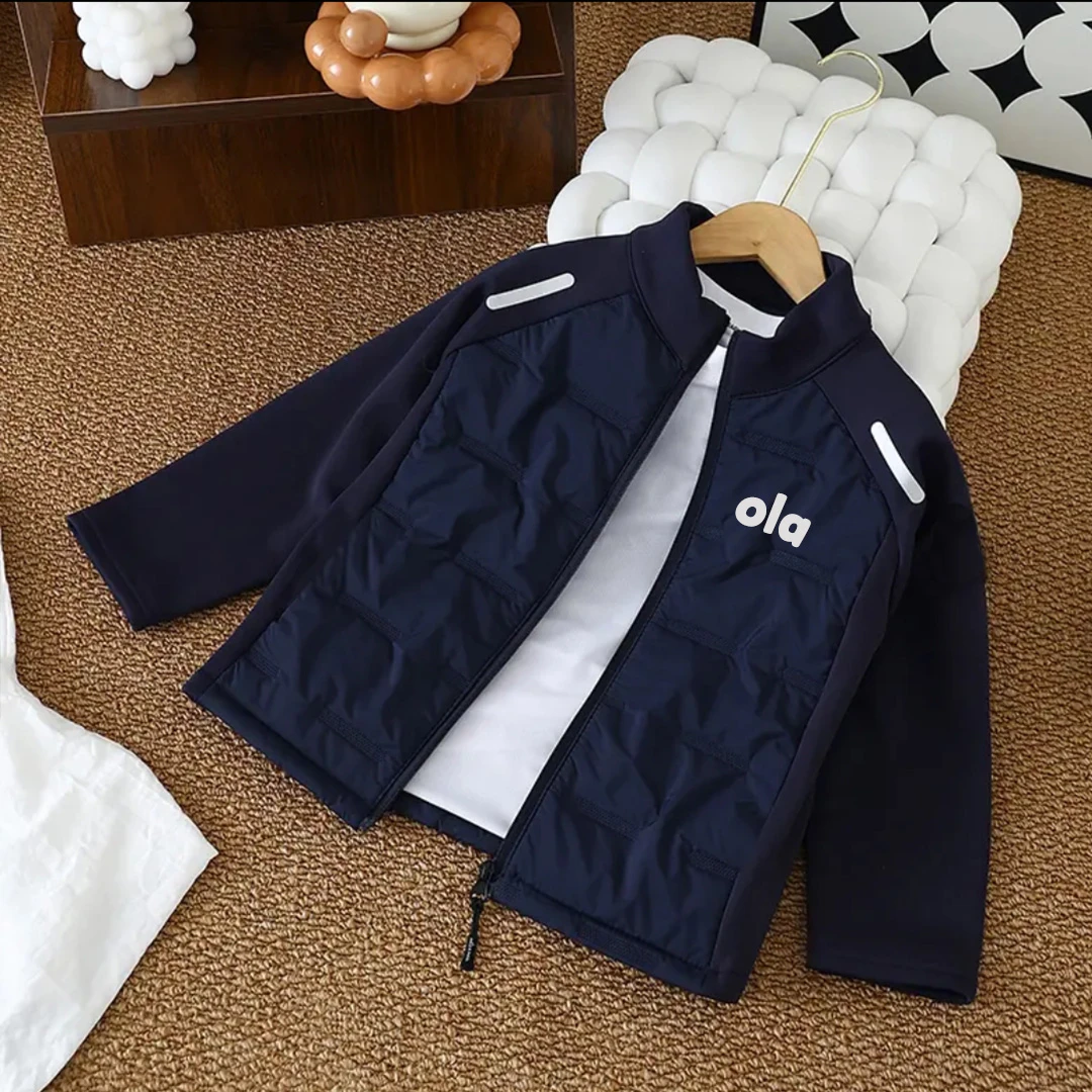 校服神器拉链儿童棉服休闲男女休闲风立领运动外套保暖轻薄秋冬