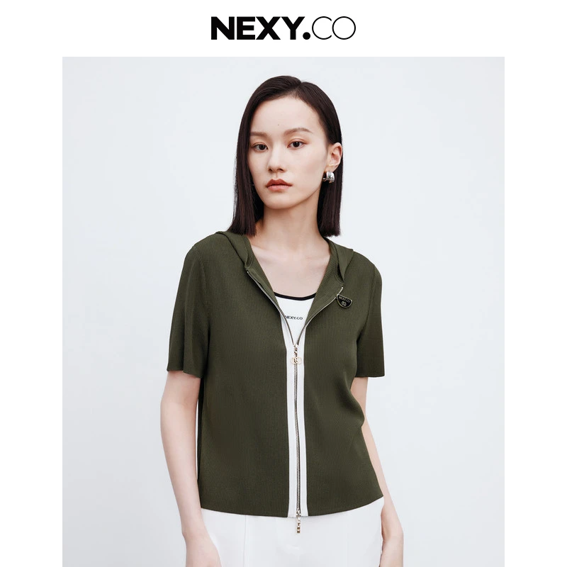 【晨粉专享价】NEXY.CO/奈蔻针织衫长袖针织衫运动薄款XI00144F5