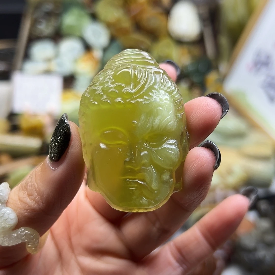 未镶嵌岫玉颈饰岫玉青提俏色一念