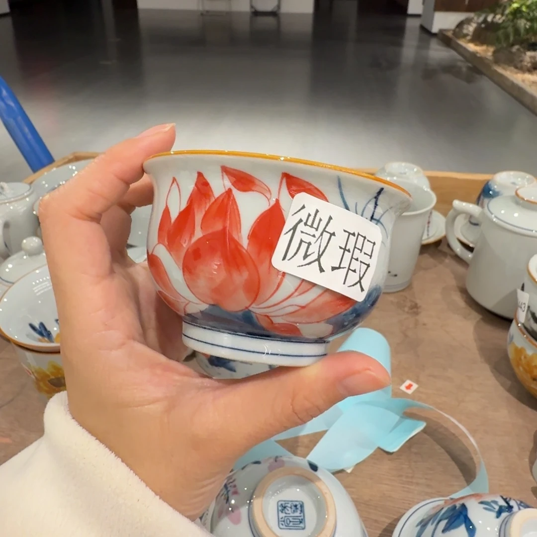 釉下彩纯手绘微瑕