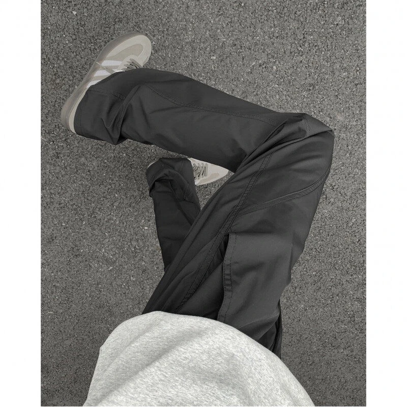 弯刀裤男款防风防水速干斜切休闲运动裤子夏季三防软壳登山冲锋裤