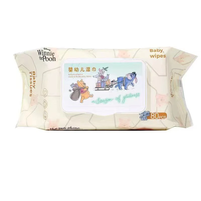 婴幼宝宝手口专用加厚加大湿纸巾带盖抽取式亲肤绵柔家庭装
