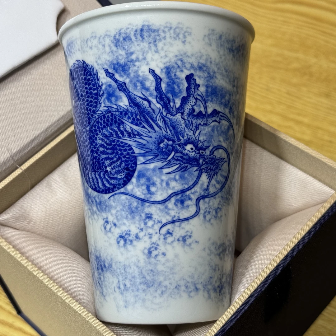 承物堂 景德镇手工手绘青花龙大可乐杯全品