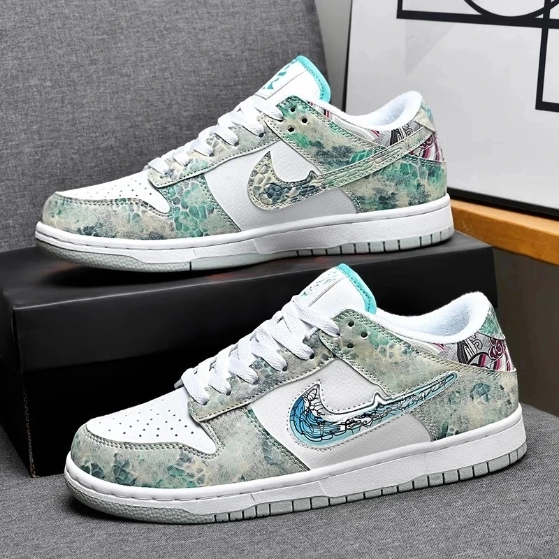 莆田aj男鞋龙年限定敖丙三太子dunk低帮黑白熊猫板鞋联名aj1男款