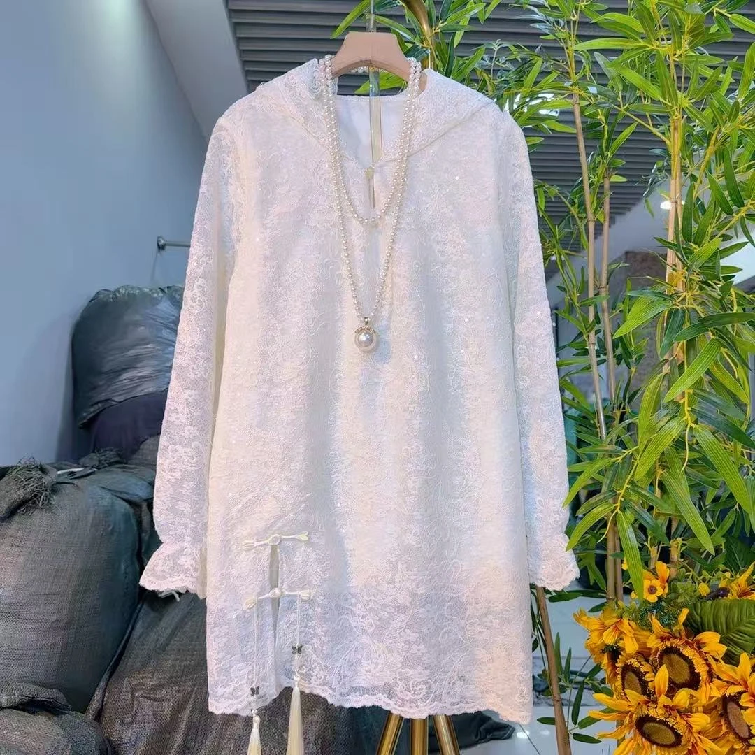 新中式国风盘扣连帽大衫改良民族风微胖大码古风2637中国风上衣