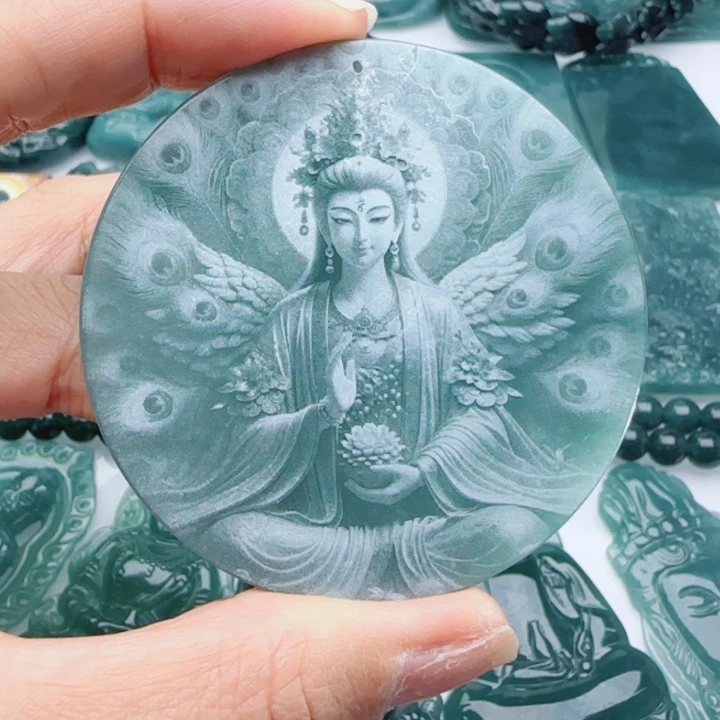 翡翠未镶嵌颈饰多样性发货天然A货翡翠