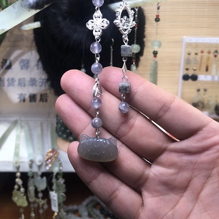 蛇纹石玉未镶嵌发簪