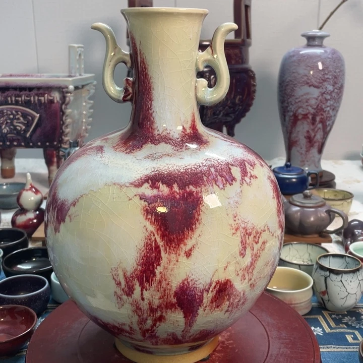 摆件钧瓷平安如意尊